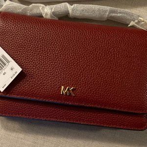 pebbled leather Michael Kors cross body purse